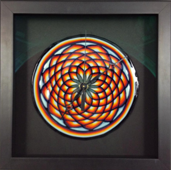 Art Glass Clock in a Frame